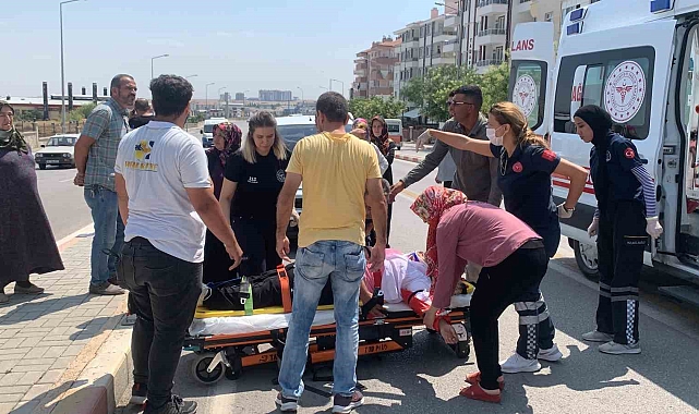Karaman'da otomobilin çarptığı kadın yaralandı