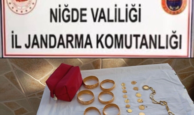 Altın hırsızı jandarma tarafından yakalandı