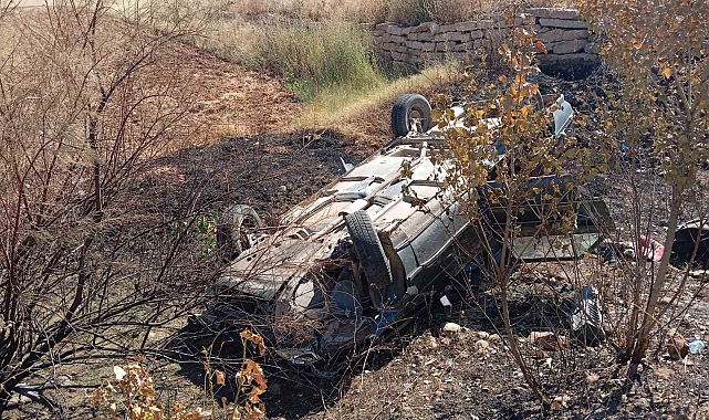 Yozgat'ta otomobil devrildi: 2 yaralı