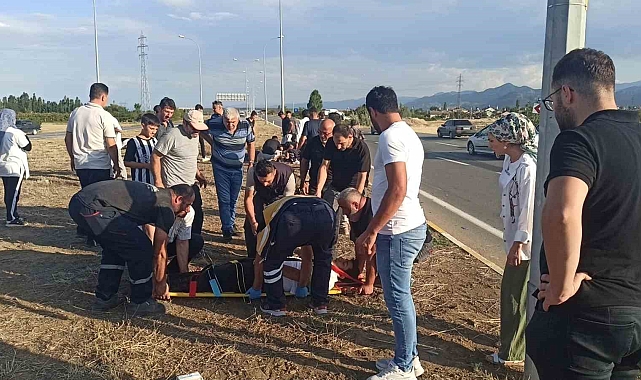 Otomobil ile motosiklet çarpıştı: 2 ağır yaralı