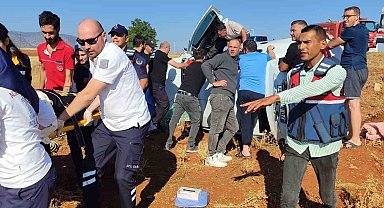 Otomobil şarampole takla attı: 2'si ağır 3 yaralı