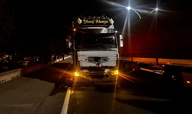 Tırın çarptığı motokurye hayatını kaybetti
