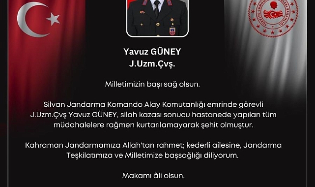Yavuz Güney şehit oldu