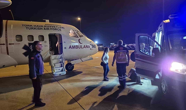 Acil organ nakli bekleyen hasta için Hava Kuvvetleri'nin ambulans uçağı devreye girdi