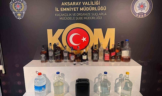 Aksaray'da kaçak içki operasyonu: 1 gözaltı