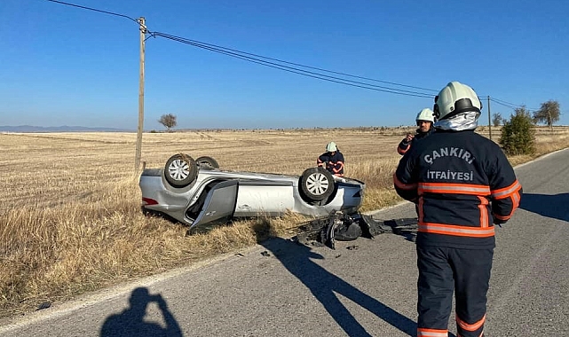 Çankırı'da iki otomobil çarpıştı: 9 yaralı