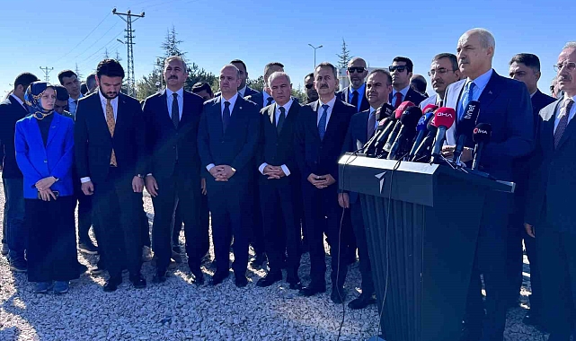 Cumhurbaşkanı Yardımcısı Yılmaz ve TBMM Başkanı Kurtulmuş'tan TUSAŞ'ta "milli birlik" mesajı