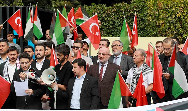 KAYÜ öğrencileri, Filistin'e destek için yürüdü
