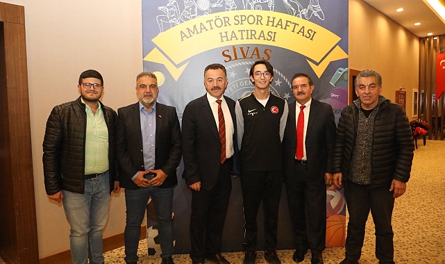 Olimpiyat şampiyonu Mete Gazoz, Sivas TSYD'nin konuğu oldu