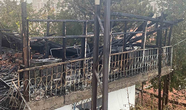 Sobada yemek yapmak isterken yangın çıktı