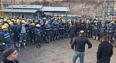 Çayırhan'da 500 madenci eylem başlattı