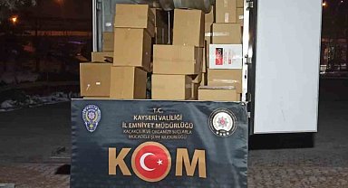 Kayseri'de 2 milyon dal makaron ele geçirildi