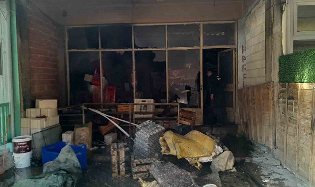 Konya'da iş yerinde çıkan yangın korkuttu