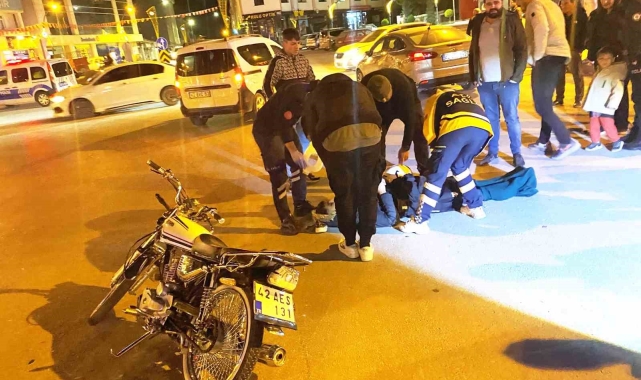 Konya'da otomobil ile motosiklet çarpıştı: 1 yaralı