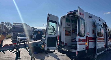 Motosikletten düşen sürücü yaralandı