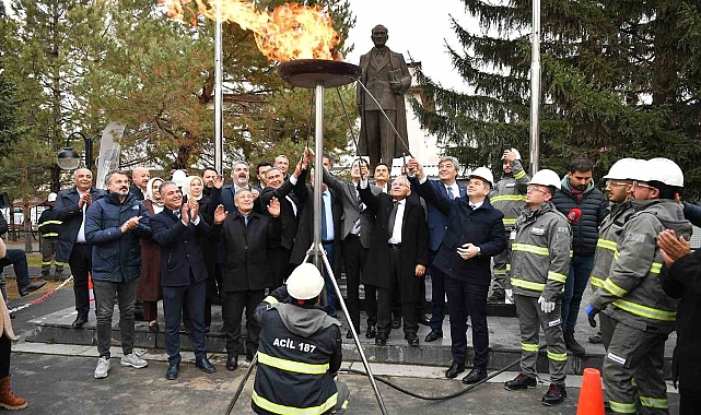 Sarız'da doğal gaz ateşi yandı