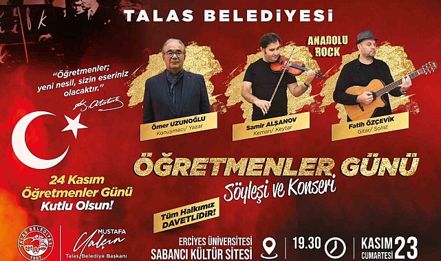 Talas'ta Öğretmenler Günü için özel program