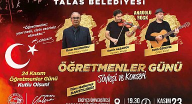 Talas'ta Öğretmenler Günü için özel program