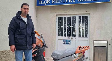 Çalıntı motosiklet bulunup sahibine teslim edildi