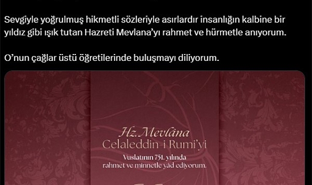 Emine Erdoğan'dan Şeb-i Arus paylaşımı
