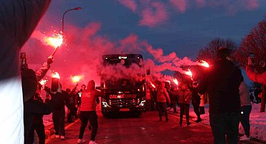 Galatasaray'a, Sivas'ta coşkulu karşılama