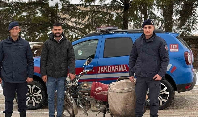 Kırşehir'de çalınan motosikleti jandarma buldu