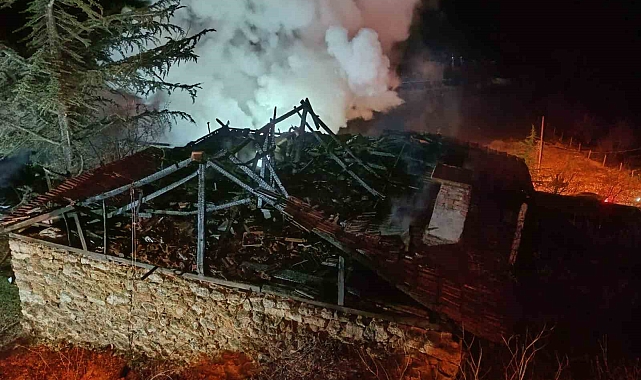 Ankara'da çıkan yangında ev küle döndü