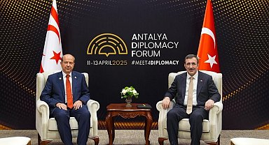 Cumhurbaşkanı Yardımcısı Yılmaz, KKTC Cumhurbaşkanı Tatar ile bir araya geldi