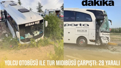 Isparta'da iki yolcu otobüsü çarpıştı: 1'i ağır 27 yaralı