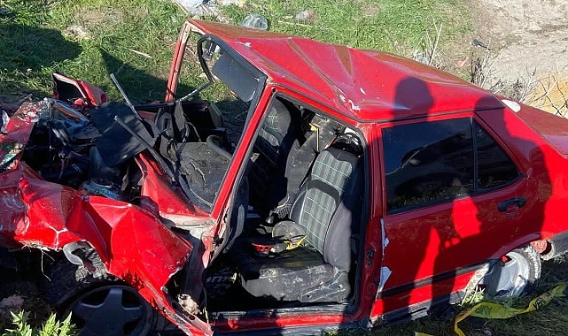 Ankara'da şarampole devrilen aracın sürücüsü hayatını kaybetti