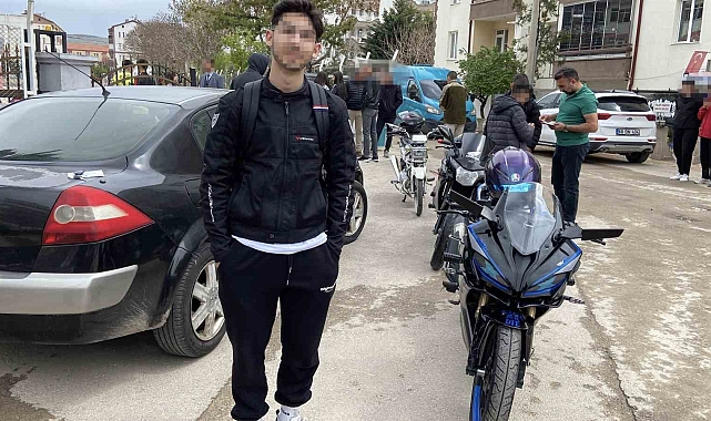 Ehliyetsiz motosiklet sürücüsüne 25 bin 956 lira ceza