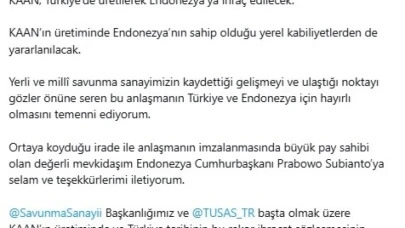 Türkiye'den Endonezya'ya KAAN İhracatında Rekor Anlaşma