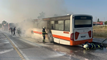 Eskişehir’de Belediye Otobüsü Alev Aldı: 1 Yolcu Yaralandı