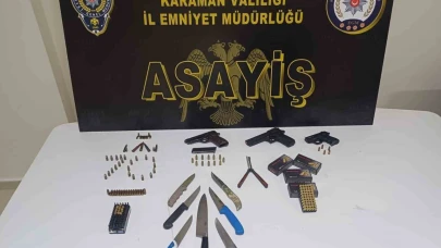 Karaman'da Huzur Operasyonları: 10 Tutuklama, Uyuşturucu ve Silah Ele Geçirildi