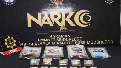 Karaman'da Asayiş Uygulamaları: 10 Tutuklama, Uyuşturucu ve Silah Ele Geçirildi