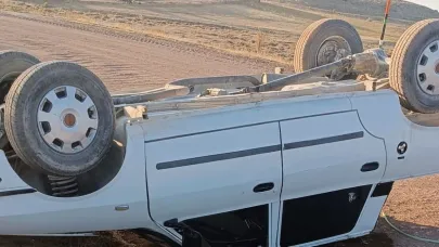 Karaman’da kontrolden çıkan pikap devrildi: 1 yaralı