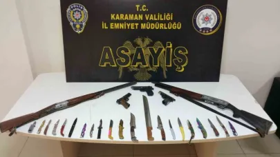 Karaman’da uyuşturucu ve silahlar ele geçirildi: 13 kişi tutuklandı