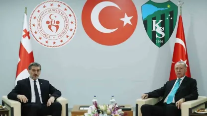 Cumhurbaşkanı Erdoğan, Gürcistan Cumhurbaşkanı Kavelaşvili ile bir araya geldi