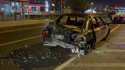Kaza yapan alkollü sürücü polise: "Beni alın bırakmayın"