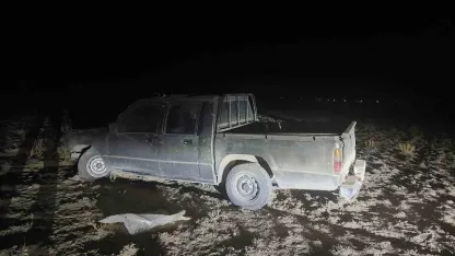 Pikap şarampole girdi: 2 yaralı
