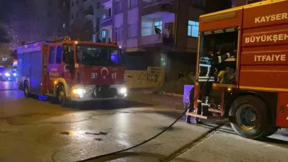 Kayseri’de bodrum katında yangın: 4 çocuk dumandan etkilendi