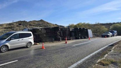 Ankara’da devrilen tırdaki 2 inek telef oldu