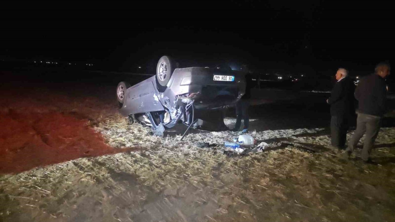 Aksaray’da otomobil takla attı: 2 yaralı