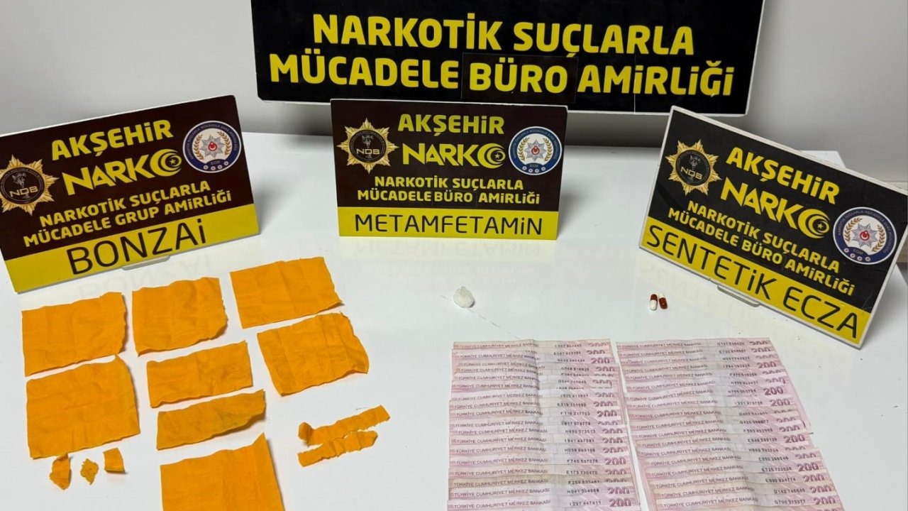 Akşehir’de uyuşturucu tacirlerine operasyon: 1 tutuklama