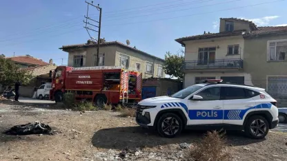 Konya’da kullanılmayan müstakil evde yangın