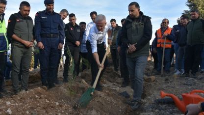 Öğretmenler Günü anısına fidanlar toprakla buluşturuldu