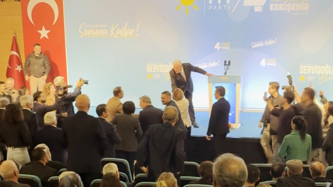 Dervişoğlu &quot;Palanın öbür tarafını da kullanamayacağım&quot; dedi, EBB Başkanı Ünlüce salonu terk etti