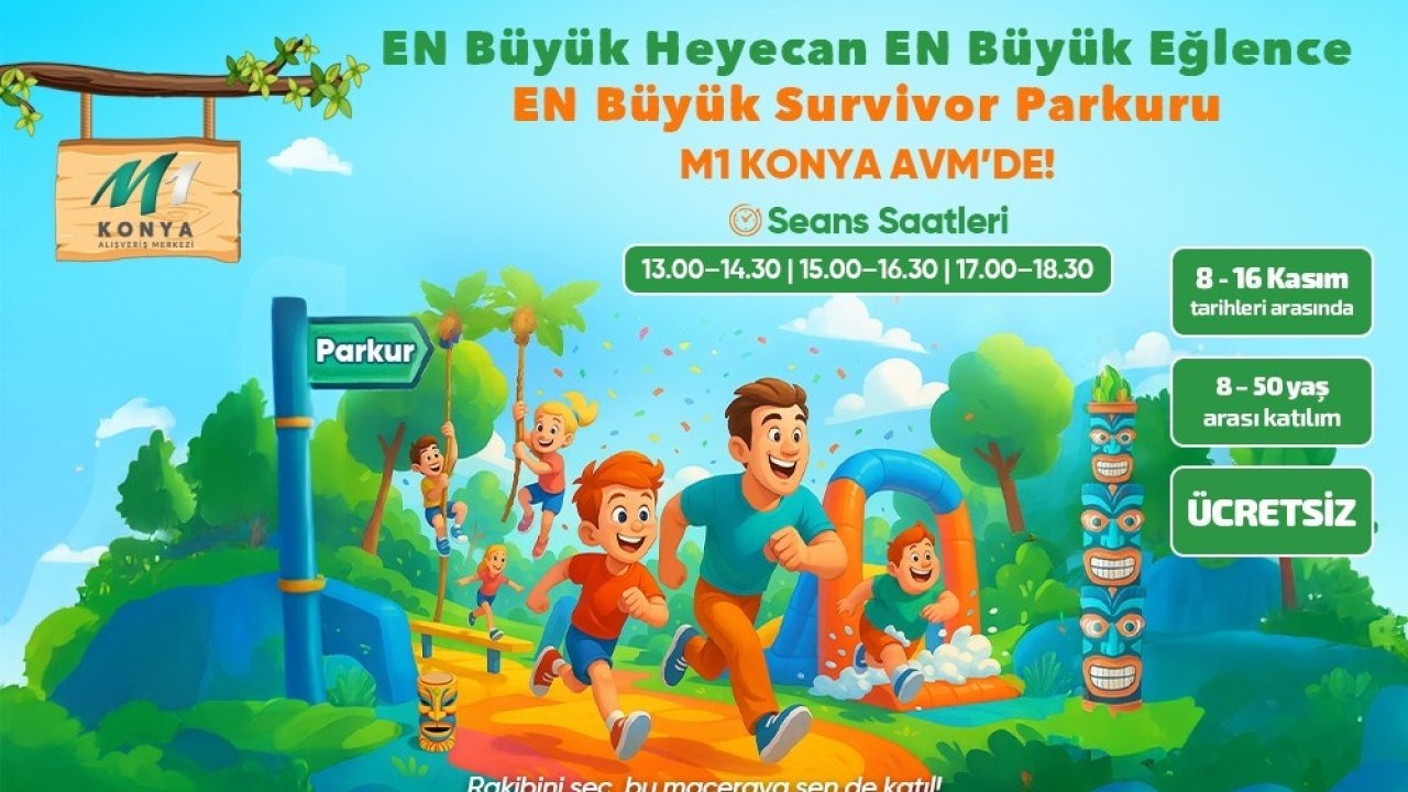 Survivor heyecanı M1 Konya AVM’ye taşınıyor