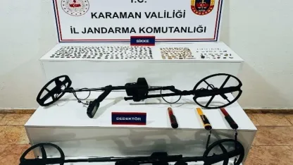 Karaman’da 334 adet tarihi sikke ele geçirildi: 4 tutuklama