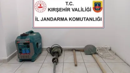 Kırşehir’de izinsiz kazı yapan şüpheli yakalandı
